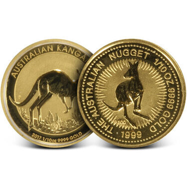 1/2oz .9999 Brilliant Uncirculated Random Year 1987 Present Australia Gold Kangaroo/Nugget 