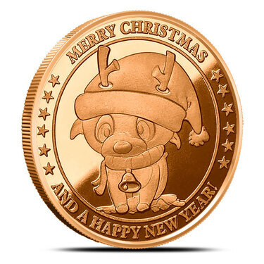 1 oz Copper Cartoon Rudolph Round - Provident Metals™