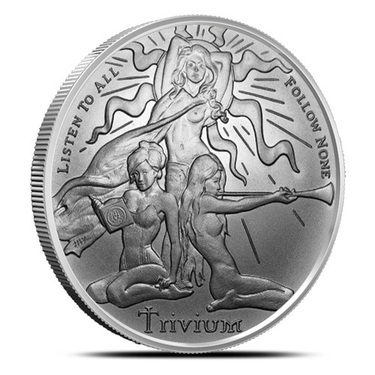 Trivium Girls silver round/coin in airtite 2015 Silver Shield 