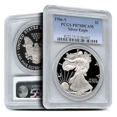 Details about   2015-W $1 1oz Proof Silver Eagle PR70DCAM PCGS John Mercanti Flag 