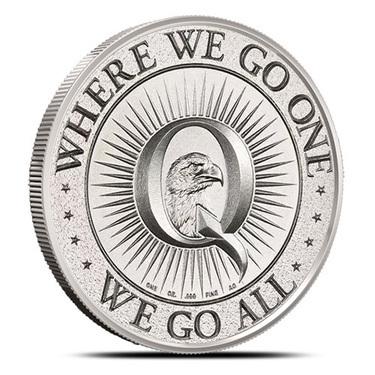 We Go All Silver Plated LIMITED EDITION Qanon Where We Go One Q Anon Coin 