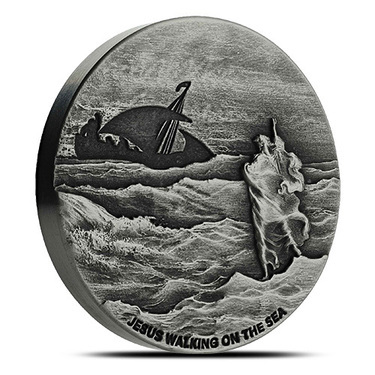 2020 Jesus Walks on water  2 oz .999 silver coin Biblical series Bible Story 