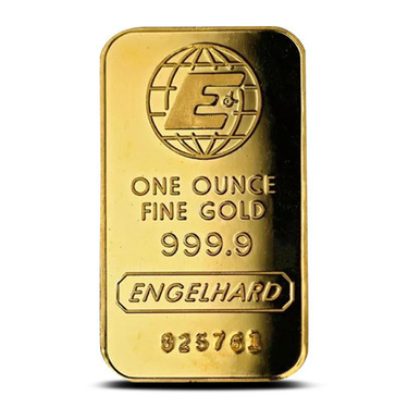 Engelhard 1 Gram .9999 Fine Pure Gold Mini Bar 