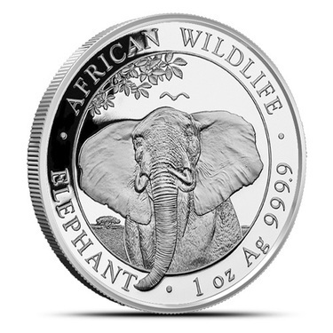 1 oz .9999 Silver Encapsulated 2021 Somalia Elephant 
