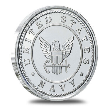 US NAVY SEAL New, Mint junk drawer:1 Gram USN .999 Fine Silver Bullion solid 