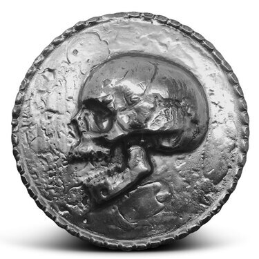 1 Ozt MK BARZ  "Skull Rounds" .999 Fine Silver 