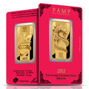 2012 ~ 1~OUNCE ~9999 GOLD~ YEAR of the DRAGON ~ PAMP SUISSE ~ SEALED ~ $1,588.88 