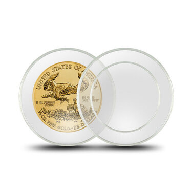 5 Pak Premier Certified Style Coin Holder for 1/10 Oz Gold Plat Eagle w/Labels 