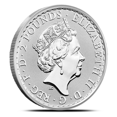 2 Pound Silver The Royal Arms .999 1 oz Brilliant Uncircul Lot of 10-2019 U.K