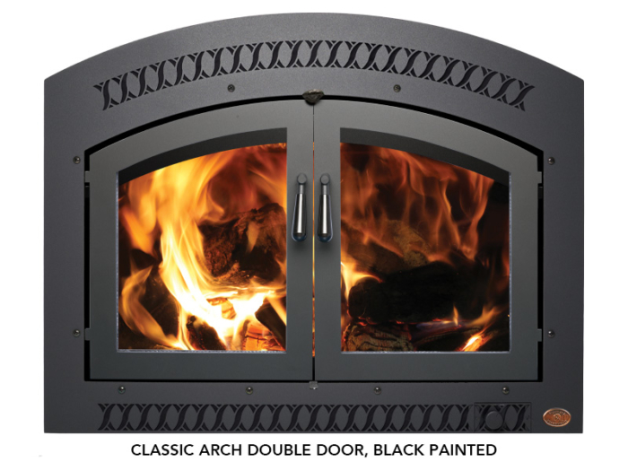 36 Elite Fireplace Xtrordinair, Wood Burning Fireplace Insert With Glass Doors
