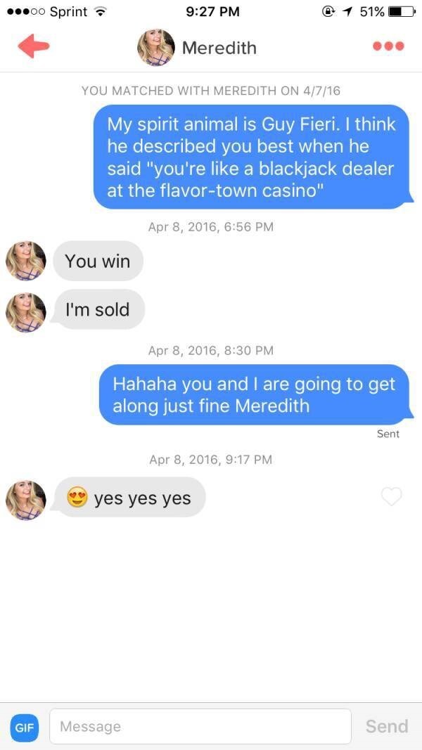Tinder messages first creative The 24
