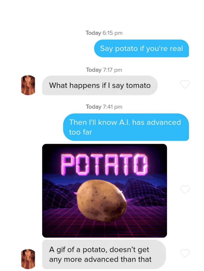 Tinder potato test
